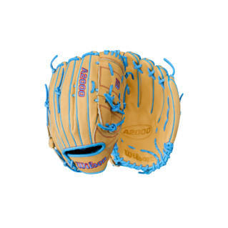 Wilson 2025 Summer A2000 B125 Blonde/Sky Blue 12.50" Baseball Glove WBW103220