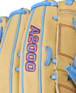 Wilson 2025 Summer A2000 B125 Blonde/Sky Blue 12.50" Baseball Glove WBW103220