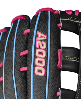 Wilson 2025 Summer A2000 1777 Black/Sky Blue 12.75" Baseball Glove WBW1032221275