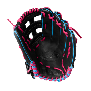 Wilson 2025 Summer A2000 1777 Black/Sky Blue 12.75" Baseball Glove WBW1032221275