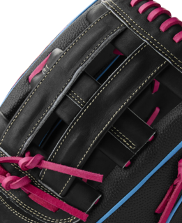Wilson 2025 Summer A2000 1777 Black/Sky Blue 12.75" Baseball Glove WBW1032221275