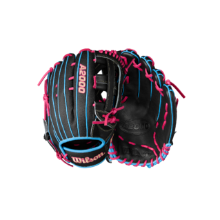 Wilson 2025 Summer A2000 1777 Black/Sky Blue 12.75" Baseball Glove WBW1032221275