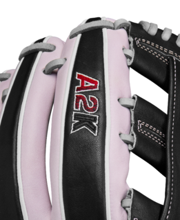 Wilson 2025 Summer A2K DW5 Black/Lavender 12.00" Baseball Glove WBW10328912