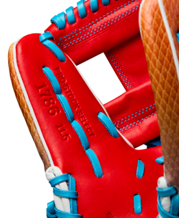 Wilson 2025 Summer A2K 1786 Red/Navy 11.50" Baseball Glove WBW103290115