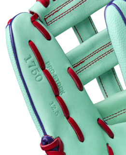 Wilson 2025 Fall A2000 1750 Seafoam/Purple 12.50" Baseball Glove WBW103455125