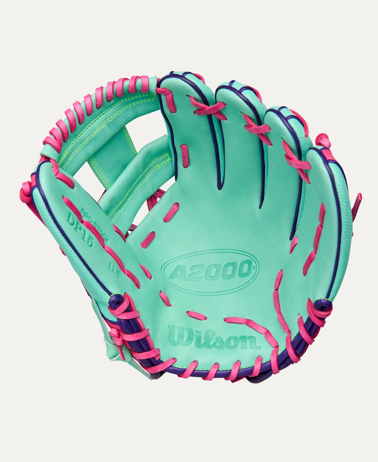 Wilson 2025 Fall A2000 DP15SS Seafoam/O 11.50" Baseball Glove WBW103461115