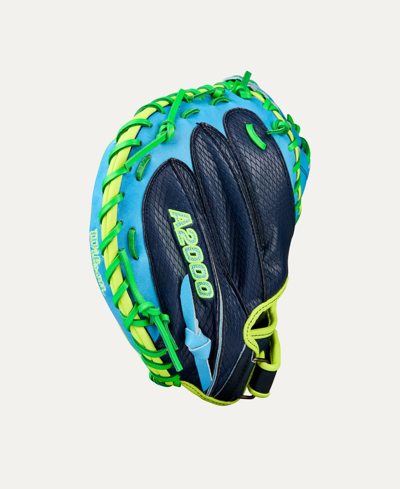 Wilson 2025 Fall A2000 PF33SS Navy/Sky Blue/N 33.00" Baseball Catcher's Mitt WBW10346533