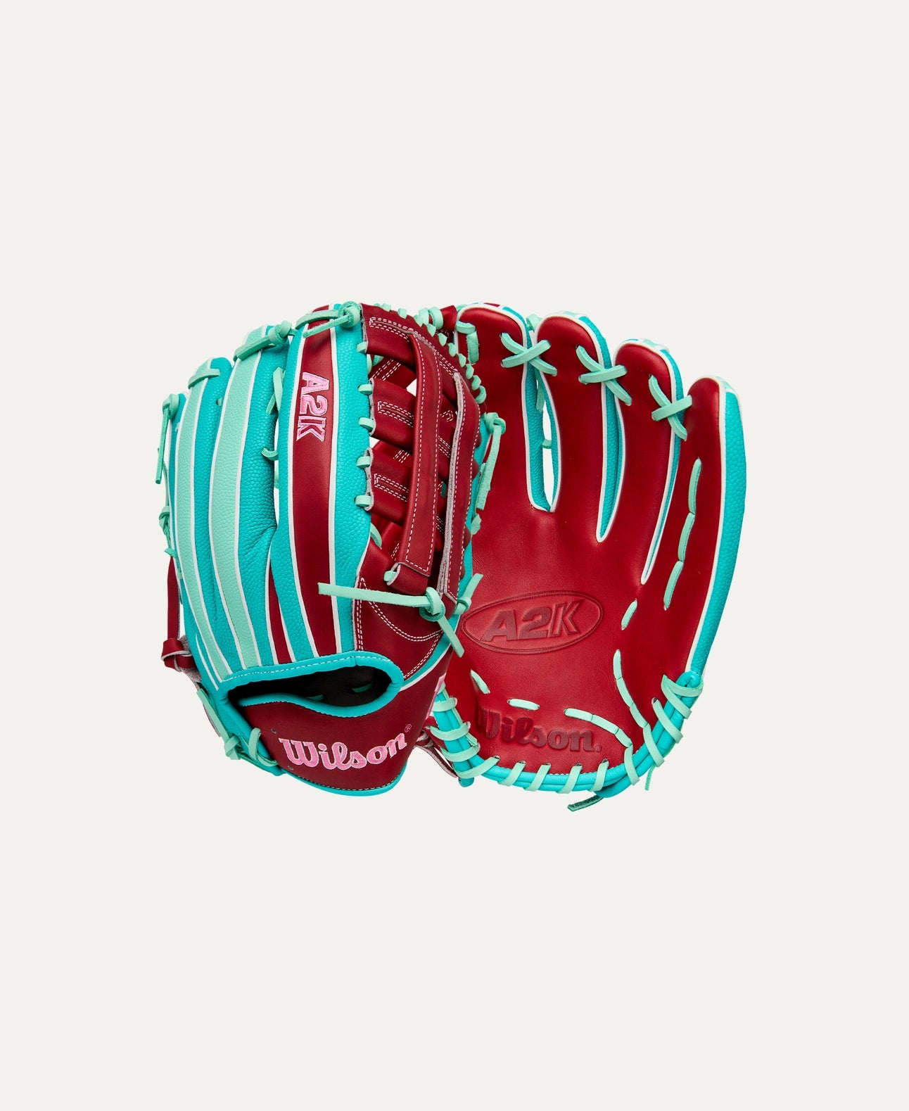 Wilson 2025 Fall A2K MY7SS Teal/Seafoam/Red 12.50" Baseball Glove WBW103474125