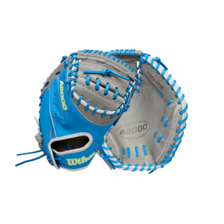 Wilson 2025 Fall A2000FP FPCM23 Sky Blue/Gy 34.00" Fastpitch Catcher's Mitt WBW10349134