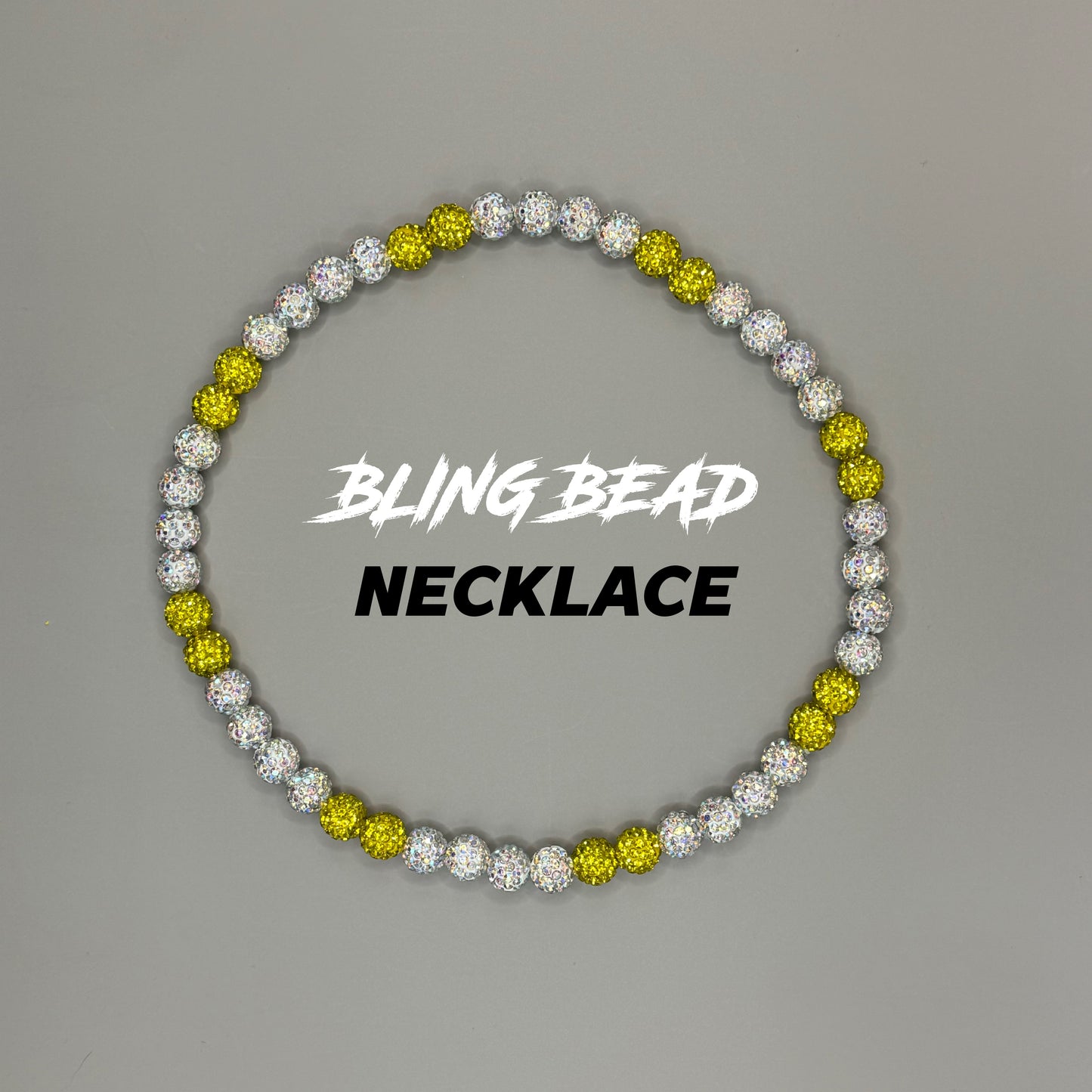 RAD - Bling Bead Necklace (White/Yellows)