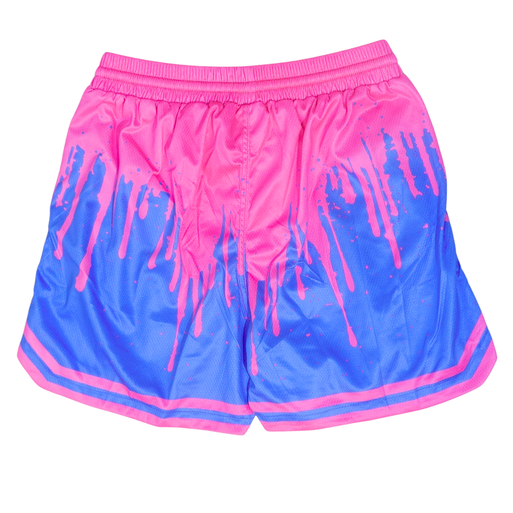Soldier Tank Baseball Shorts Blue Pink