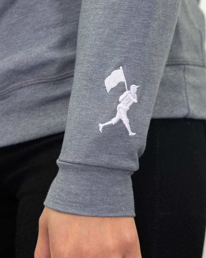 Baseballism Stitched Heart Seams Women's Crew Neck Sweatshirt
