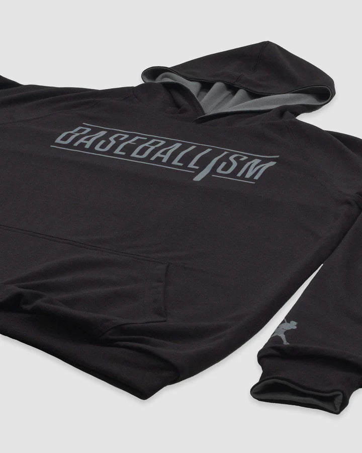 Baseballism - Classic Double Play Reversible Hoodie - Black/Grey