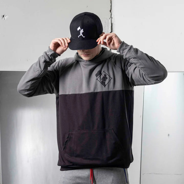 Baseballism - Classic Double Play Reversible Hoodie - Black/Grey
