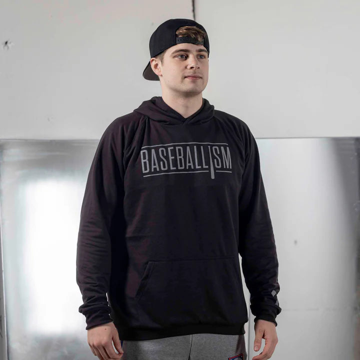 Baseballism - Classic Double Play Reversible Hoodie - Black/Grey