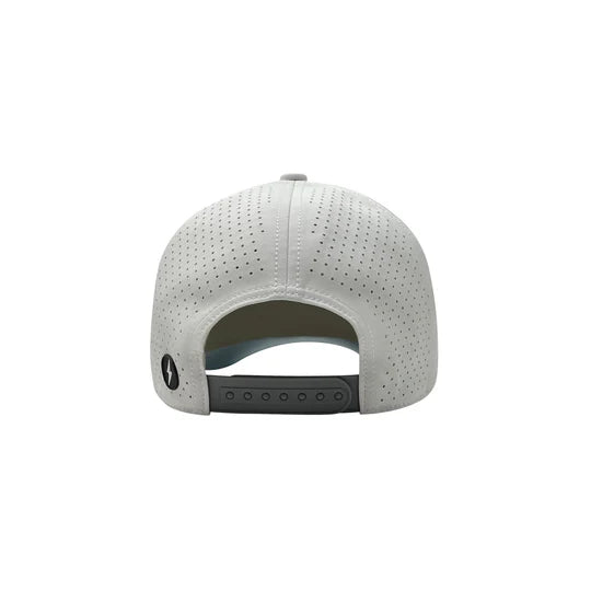 Bruce Bolt Classic 6-Panel Snapback Hat - White w/ Black Bolt
