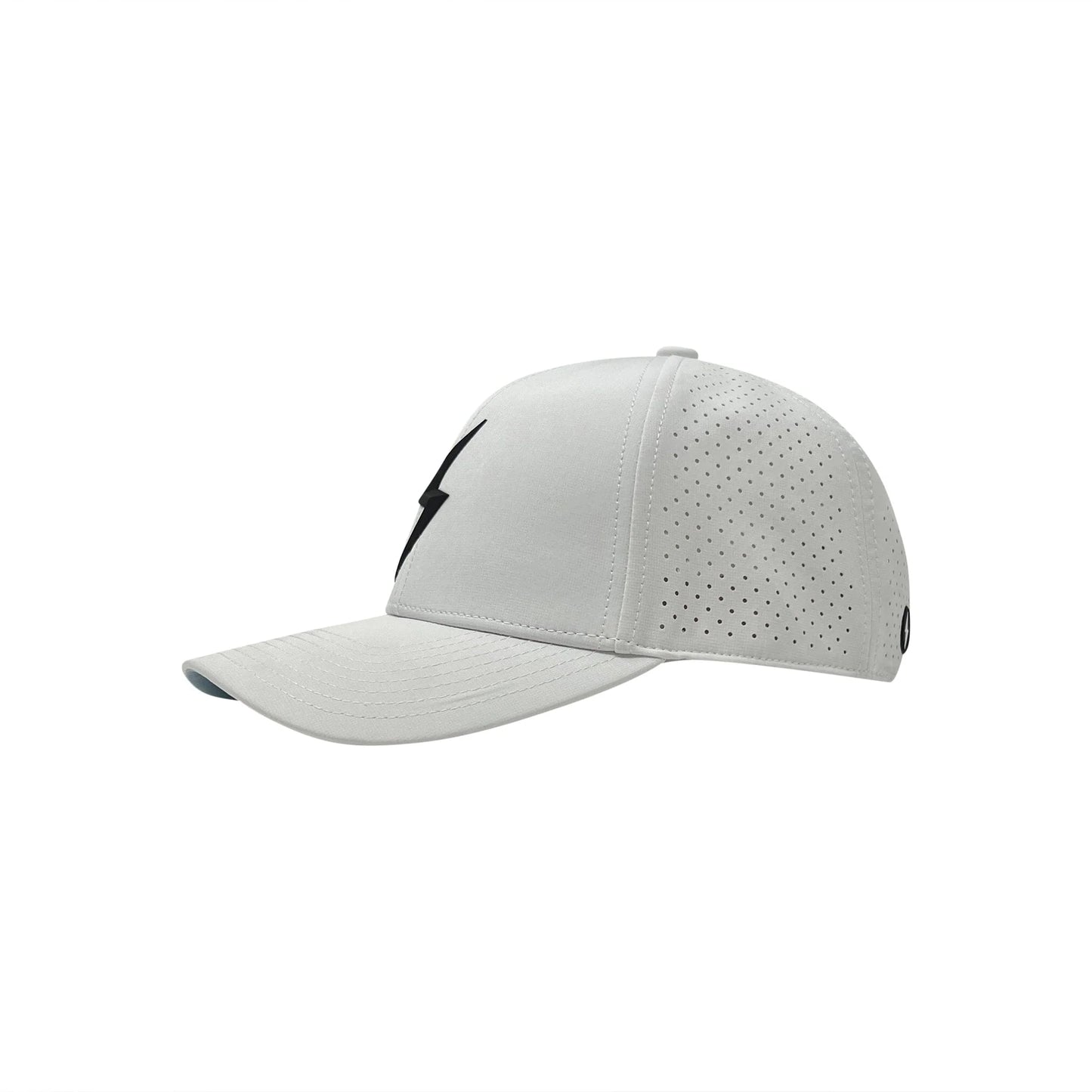 Bruce Bolt Classic 6-Panel Snapback Hat - White w/ Black Bolt