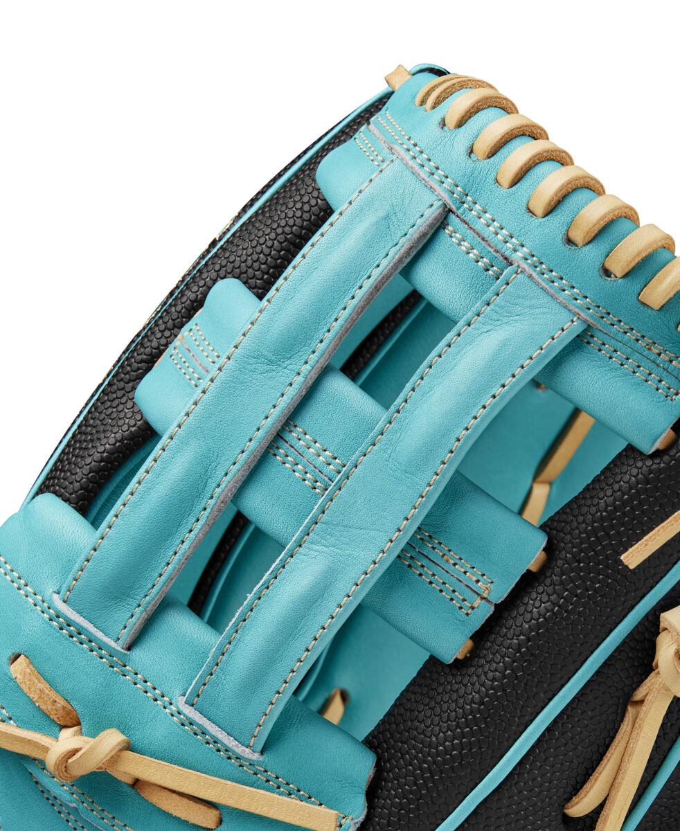 Wilson 2024 Fall A2000 PF50SS Black/Teal 12.25" Baseball Glove WBW1022771225