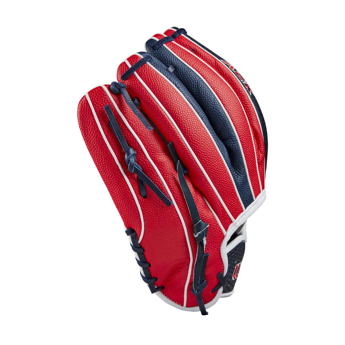 Wilson 2024 Fall A2K 1724SS Red/Navy 11.75" Baseball Glove WBW1026171175