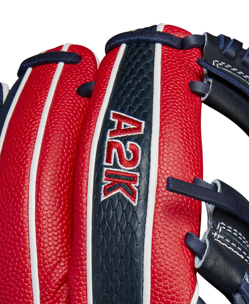 Wilson 2024 Fall A2K 1724SS Red/Navy 11.75" Baseball Glove WBW1026171175