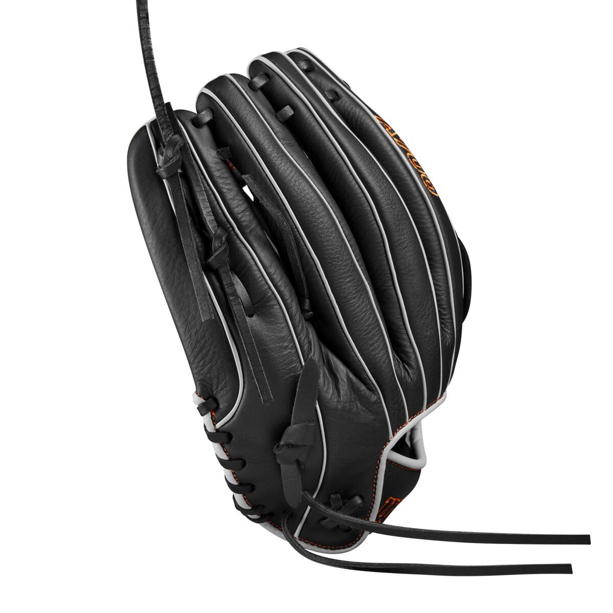 Wilson A700 Black/Silver/Orange 12.50" Baseball Glove WBW101430125