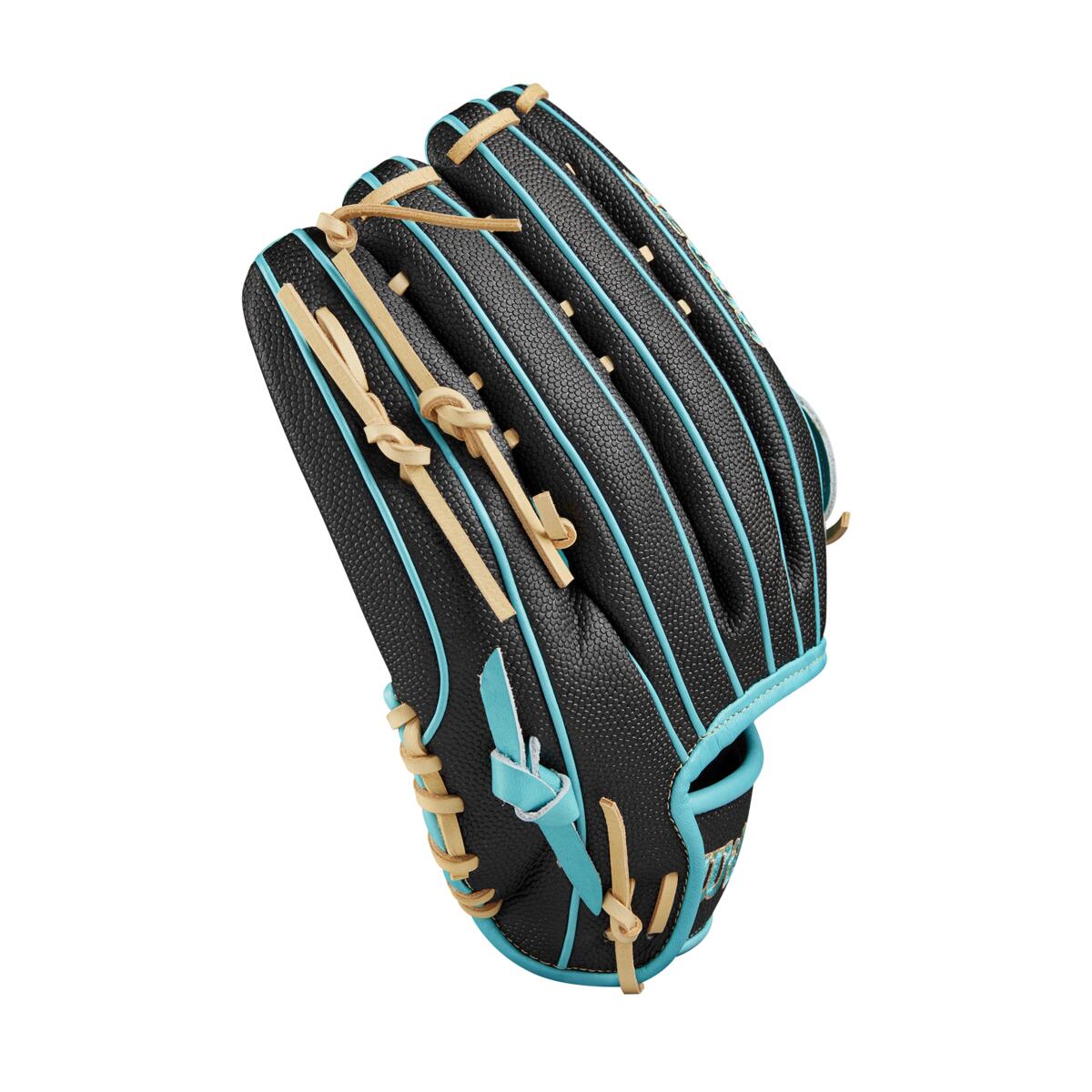 Wilson 2024 Fall A2000 PF50SS Black/Teal 12.25" Baseball Glove WBW1022771225