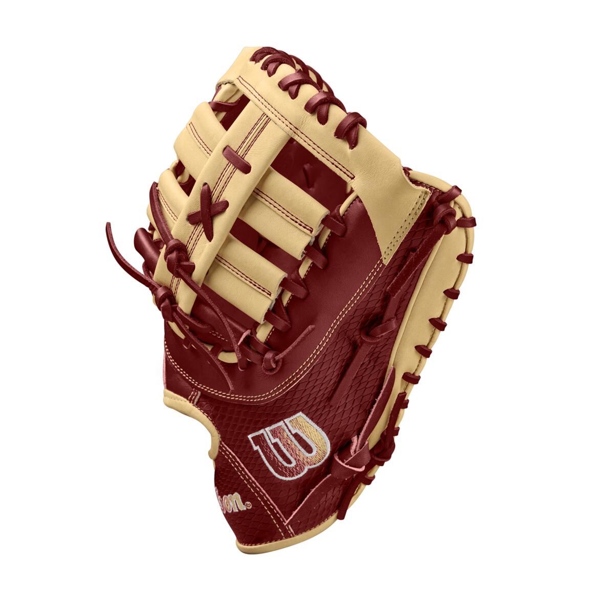 Wilson 2024 Fall A2K 1679 Red/Blonde 12.50" Baseball 1st Base Mitt WBW102684125
