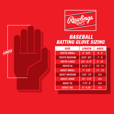 Rawlings Adult Pro Preferred Batting Gloves