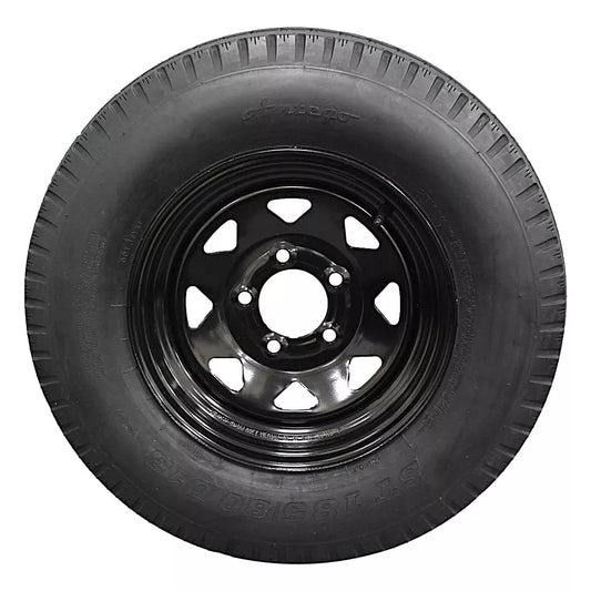 (Single Assembly) Antego Tire and Wheel 185/80D13 Highway Terrain Assembly – Optimized for High Load Performance, 13.0-Inch Rim, Load 94.0, Speed M | A130454510096206ST18580D13