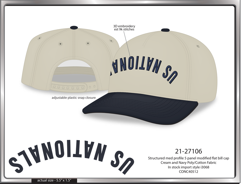 US Nationals Mirror Font Snapback Hat