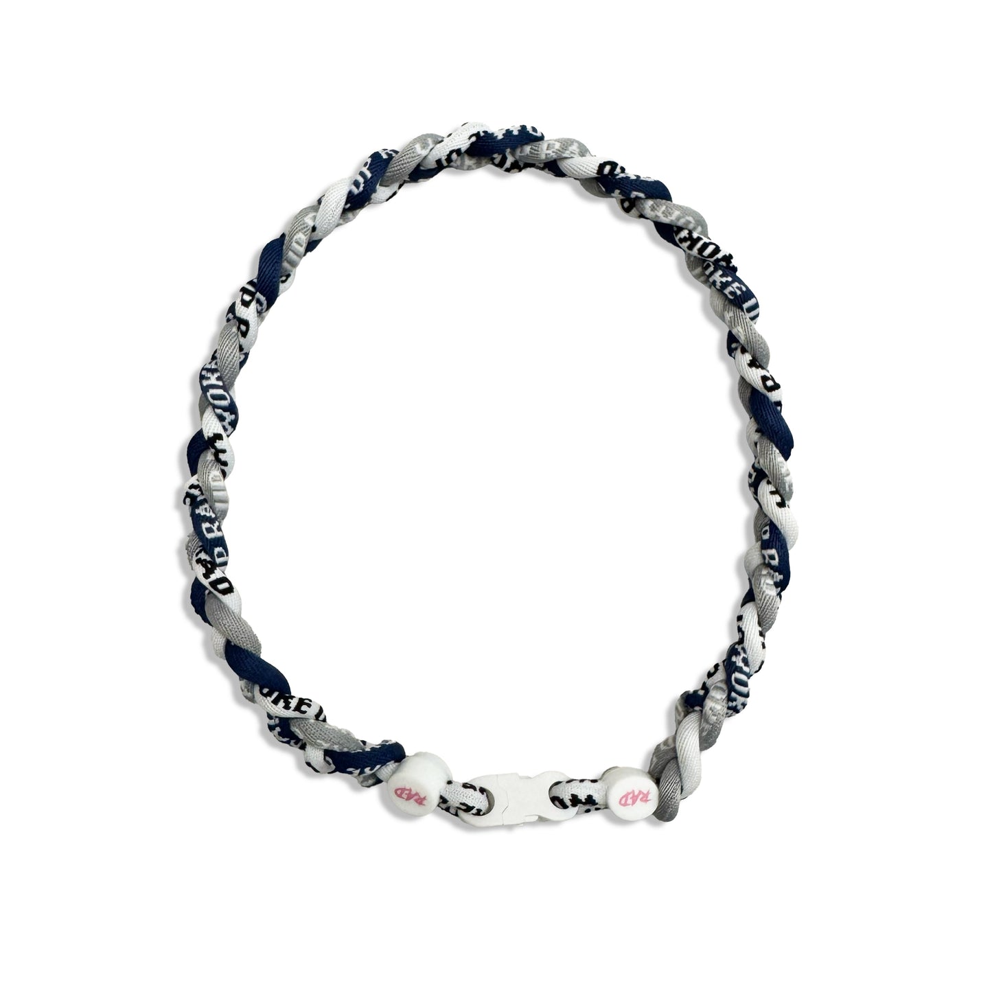 RAD - 18" Braided Rope Necklace (Grey/White/Navy)