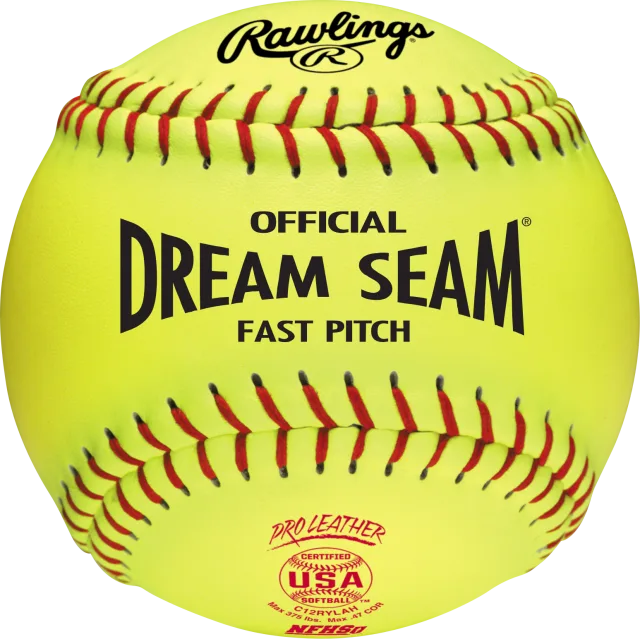 Rawlings Pro Leather Dream Seam C12RYLAH USA NFHS 12" Fastpitch Softball Single