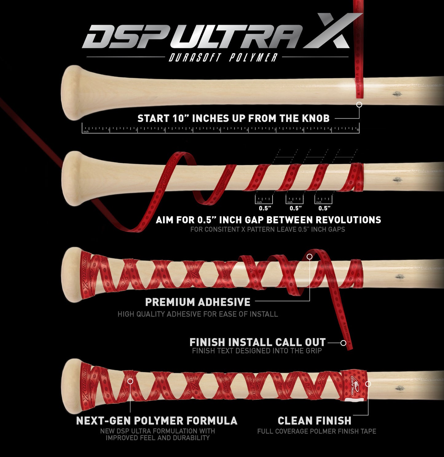Lizard Skins DSP Ultra X Bat Grip DSPUXB