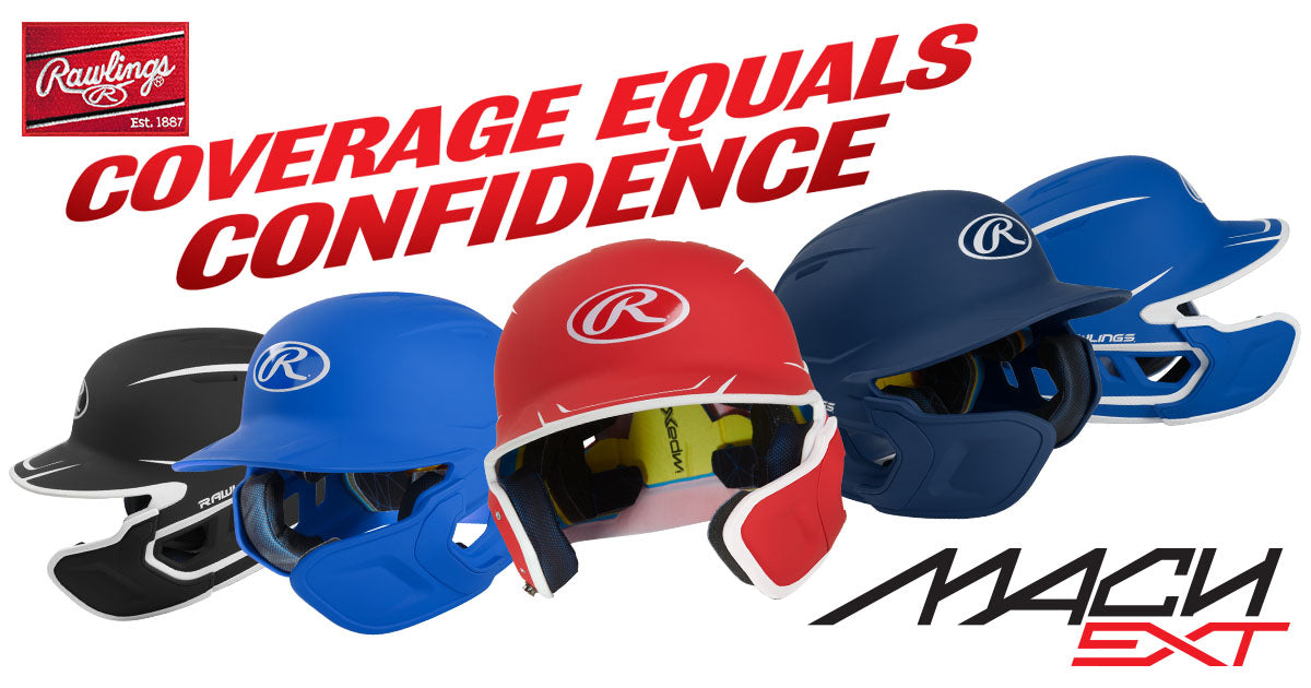 Rawlings MACH Two Tone Batting Helmet Extension Left Handed Batter