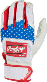 Rawlings Workhorse Adult Batting Gloves w/ Compression Strap