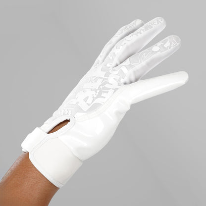 White Sticky Football Receiver Gloves