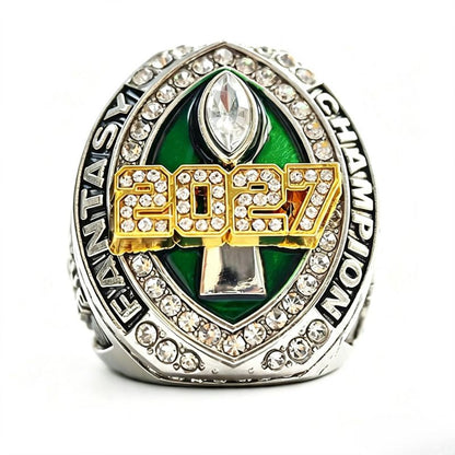 2027 Fantasy Football Championship Ring Replica – with Color Enamel Design