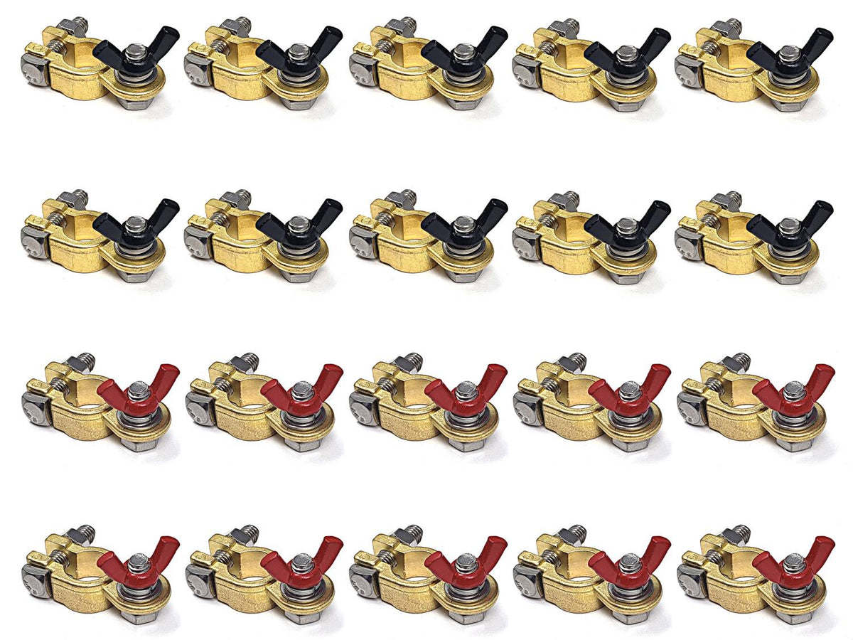 Marine Grade Battery Terminal Top Post Kit for RV, Trucks, Boats, Cars, Campers, Golf Carts (Military Spec. B-12128C)