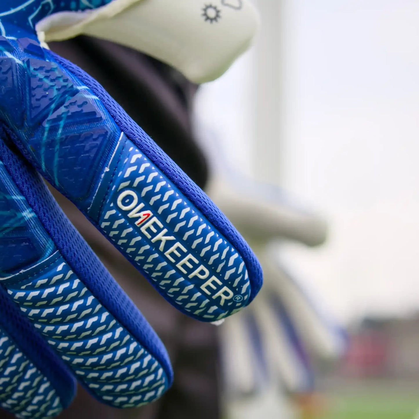 C-TEC Blue and White with Thin Neoprene Backhand for Cold Weather