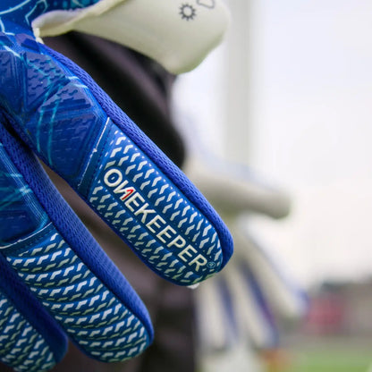 C-TEC Blue and White with Thin Neoprene Backhand for Cold Weather