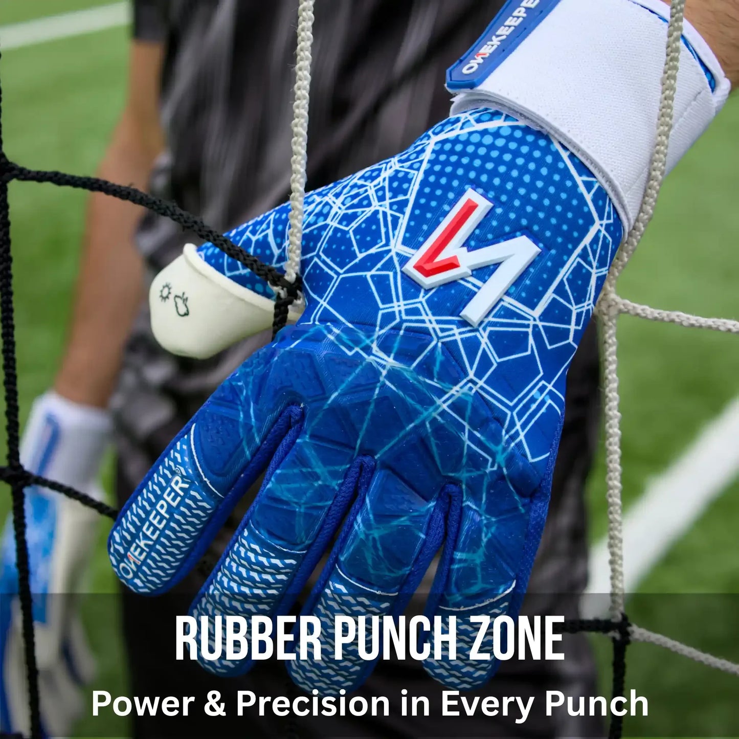 C-TEC Blue and White with Thin Neoprene Backhand for Cold Weather