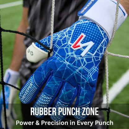 C-TEC Blue and White with Thin Neoprene Backhand for Cold Weather