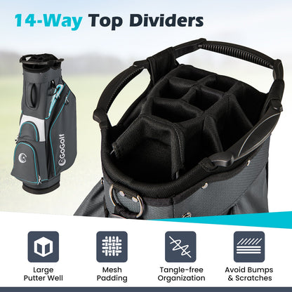Golf Cart Bag Lightweight Portable Golf Club Organizer Bag