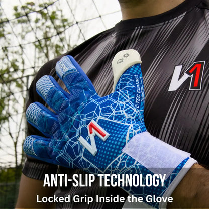 C-TEC Blue and White with Thin Neoprene Backhand for Cold Weather