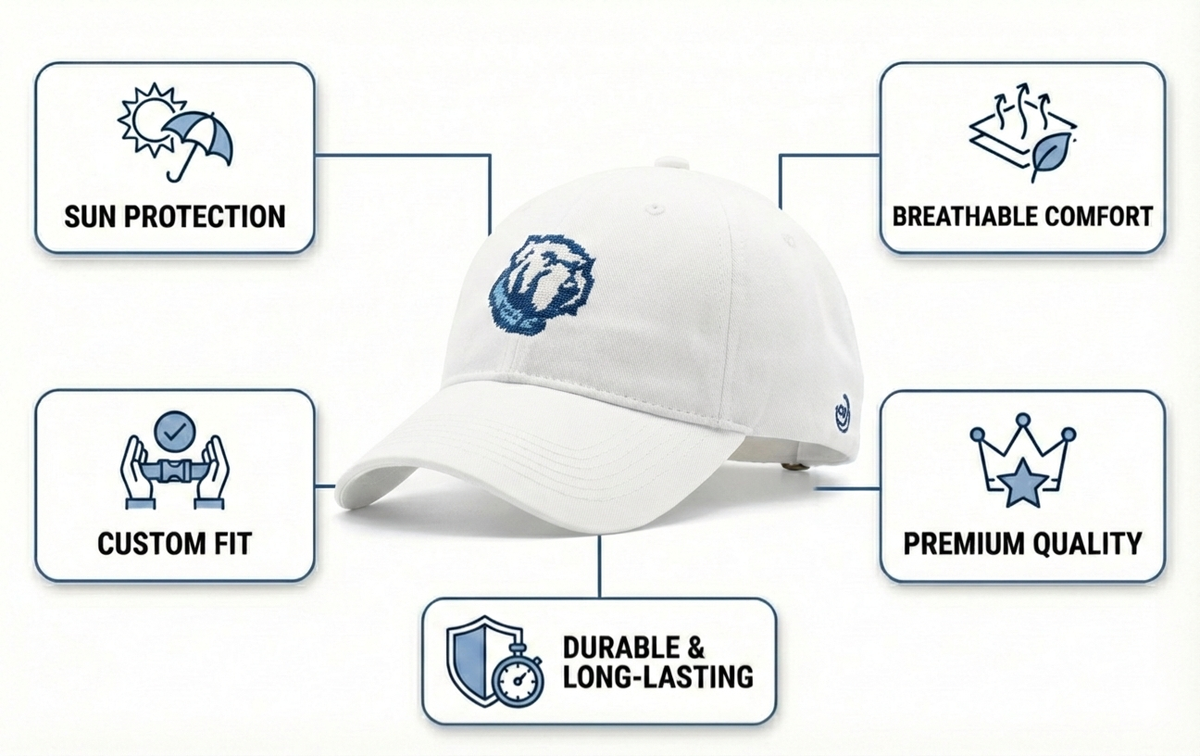 Citadel Bulldog Mascot Twill Embroidered Brim Hat Cap