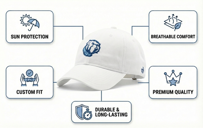Citadel Bulldog Mascot Twill Embroidered Brim Hat Cap