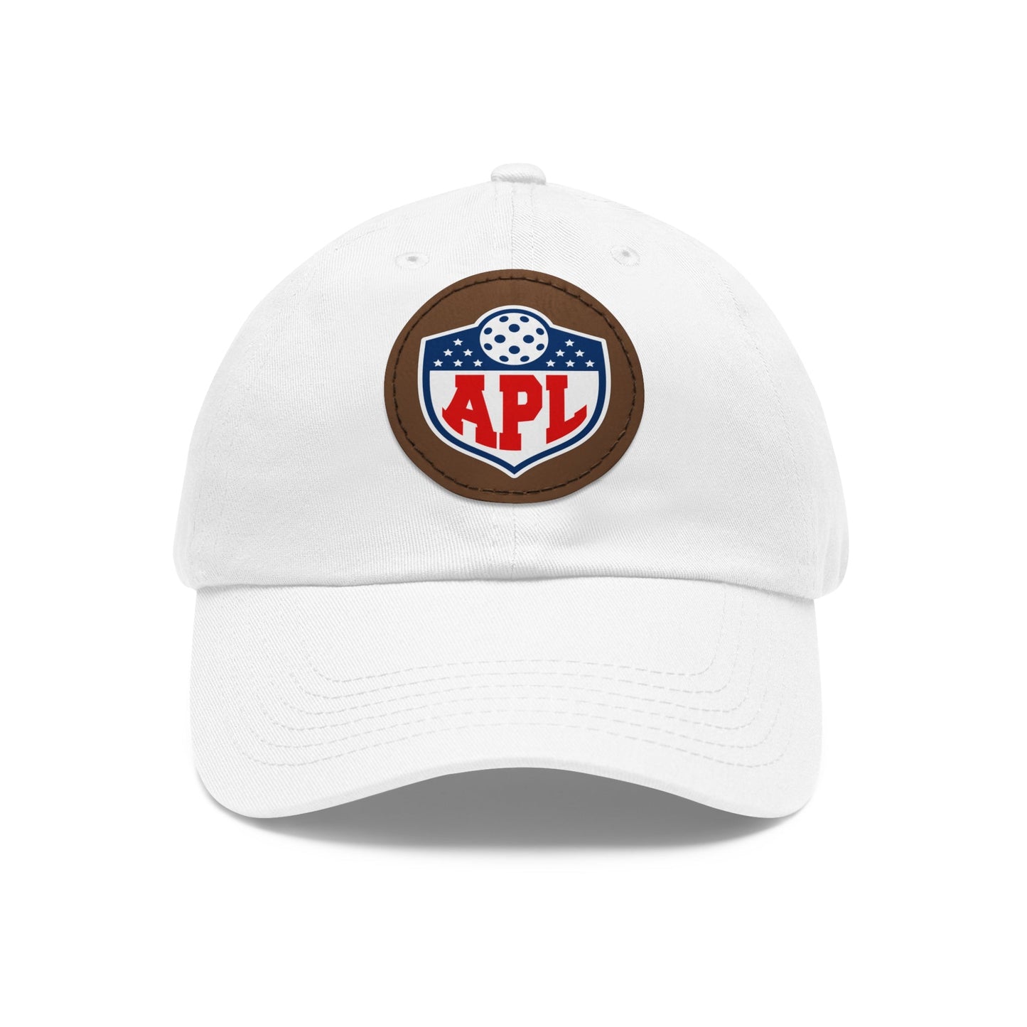 Dad Hat with Leather Patch (Round)