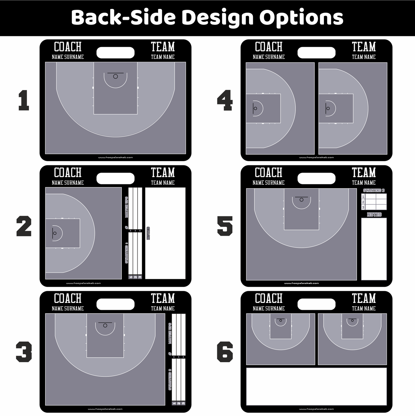 Custom 3x3 Basketball Coaching Board 11.4 x 9.4 in (Magnetic)