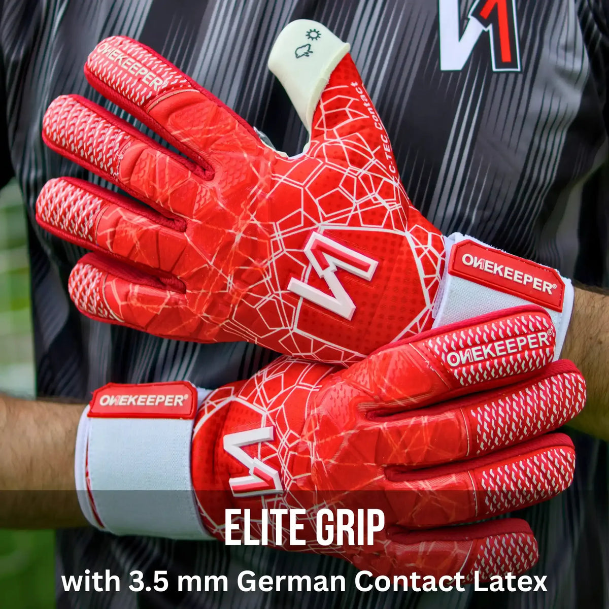 C-TEC Red and White with Thin Neoprene Backhand for Cold Weather