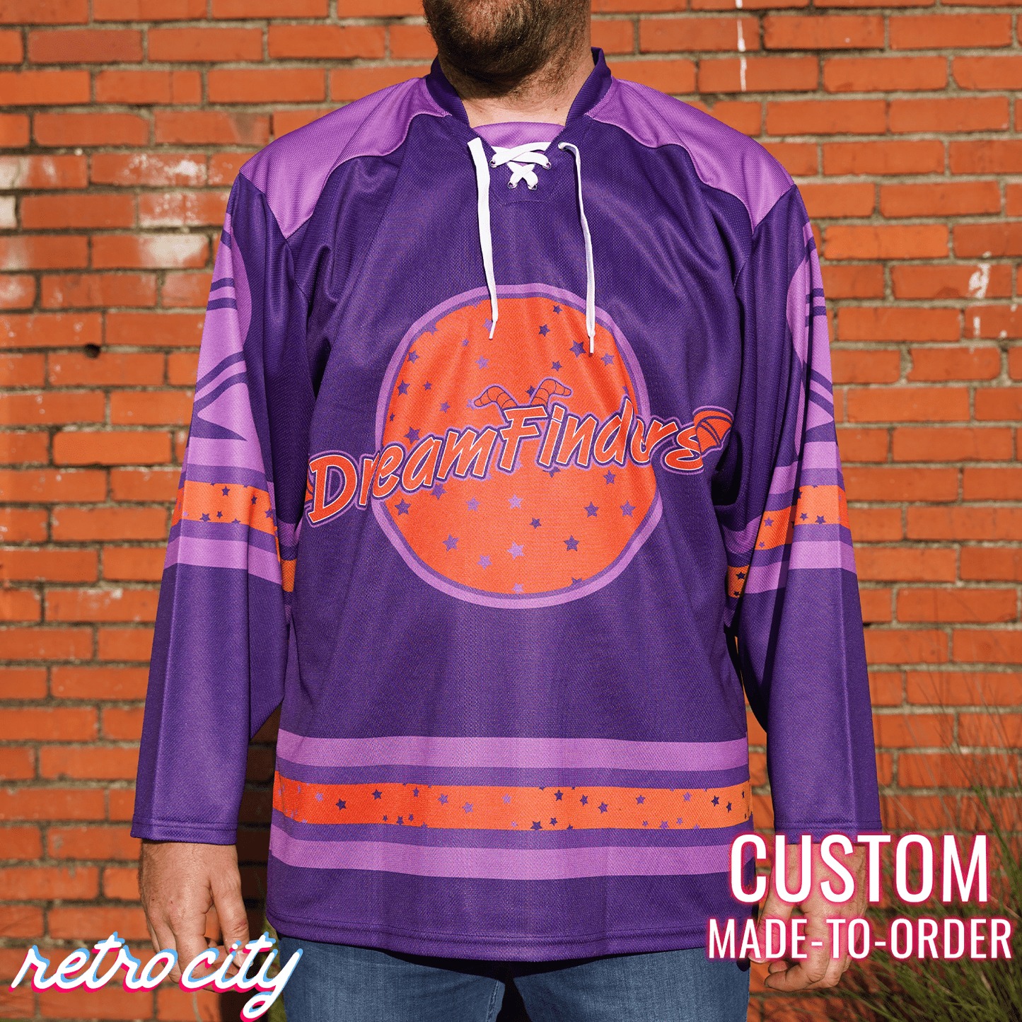 Dreamfinders Lace-up Hockey Jersey Sweater